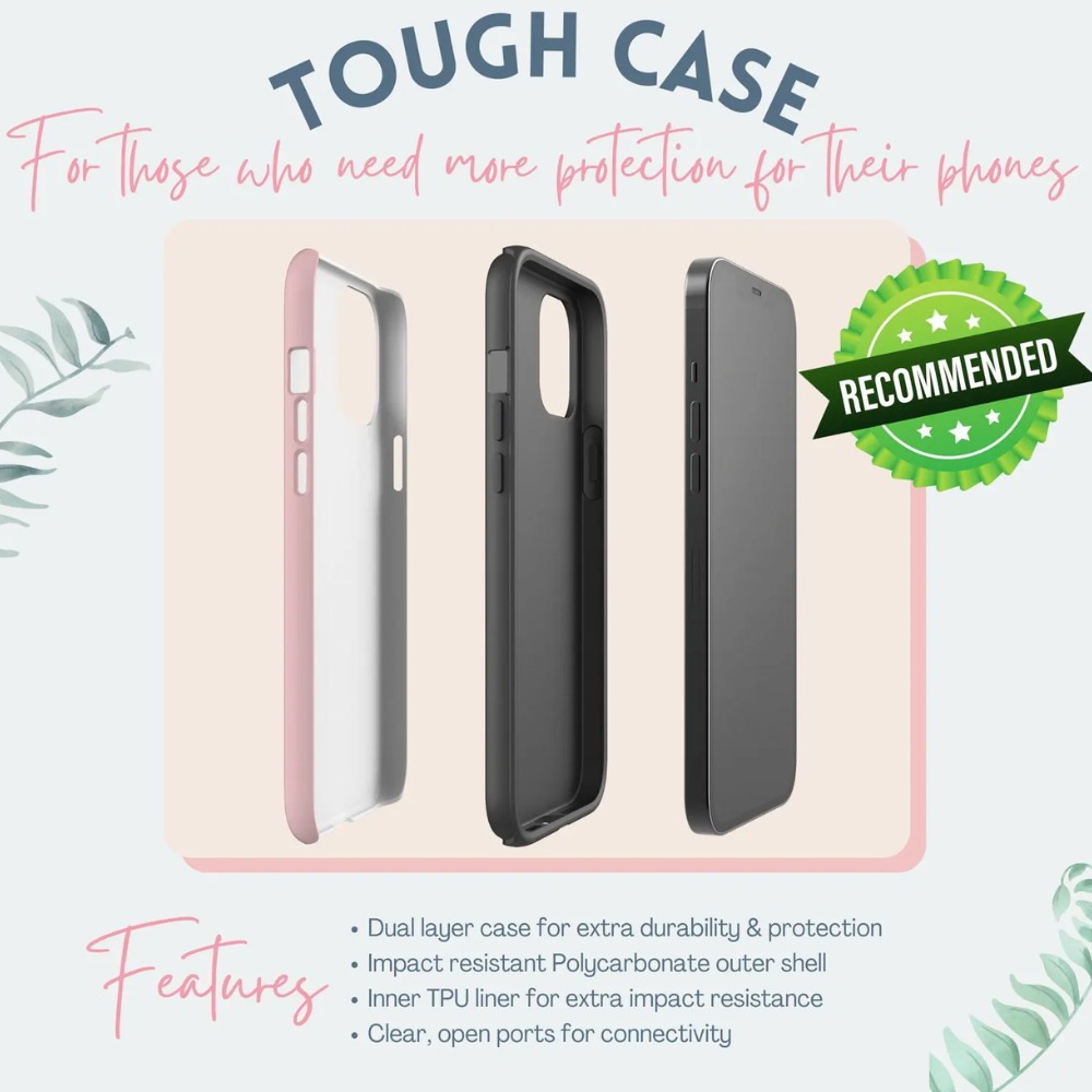 Artistic Snake and Flower iPhone Case - Tough Cases for Nature Lovers, 3D Snake and Flowers Phone Case for iPhone, Samsung, and Google Pixel