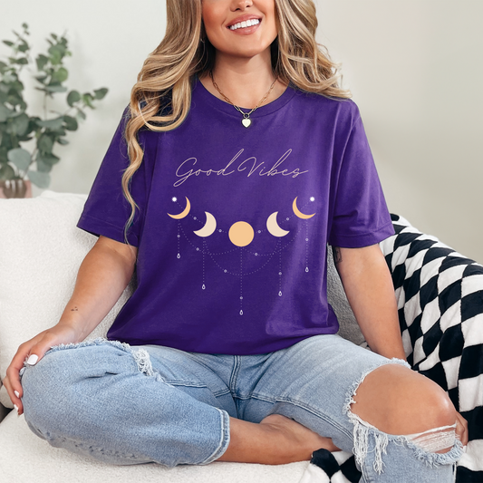 Celestial Shirt Moon T Shirts Moon Graphic T Shirt Moon Phase Astrology Astronomy, Garment Dyed, Boho, Oversized, Vintage