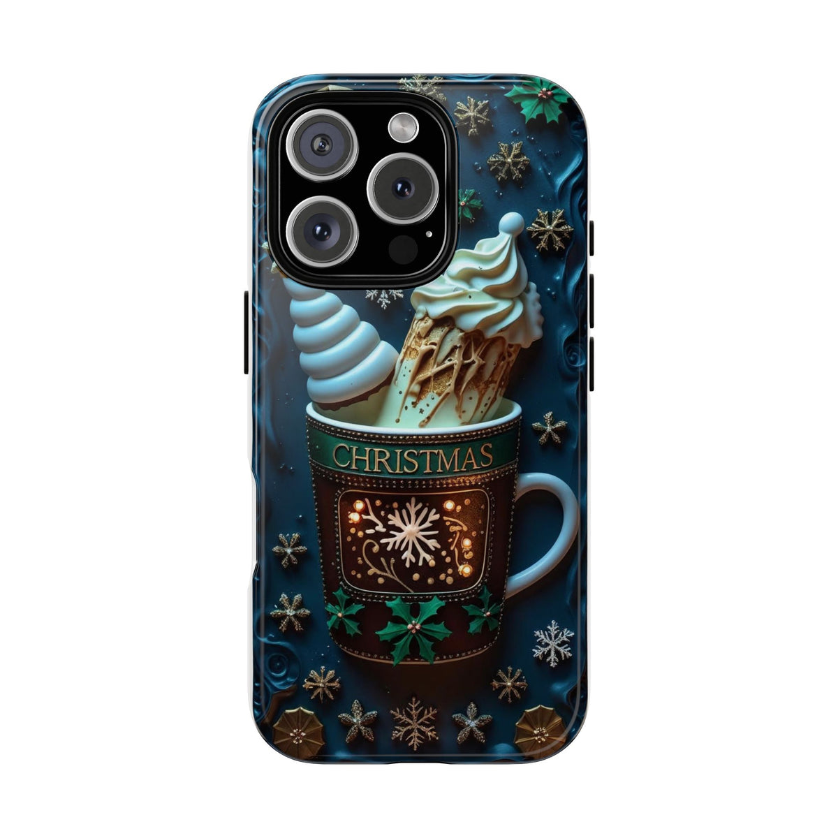 Christmas Coffee Cup Phone Case, Holiday Gift, Seasonal Phone Cover, Festive Accessories, Winter Decor