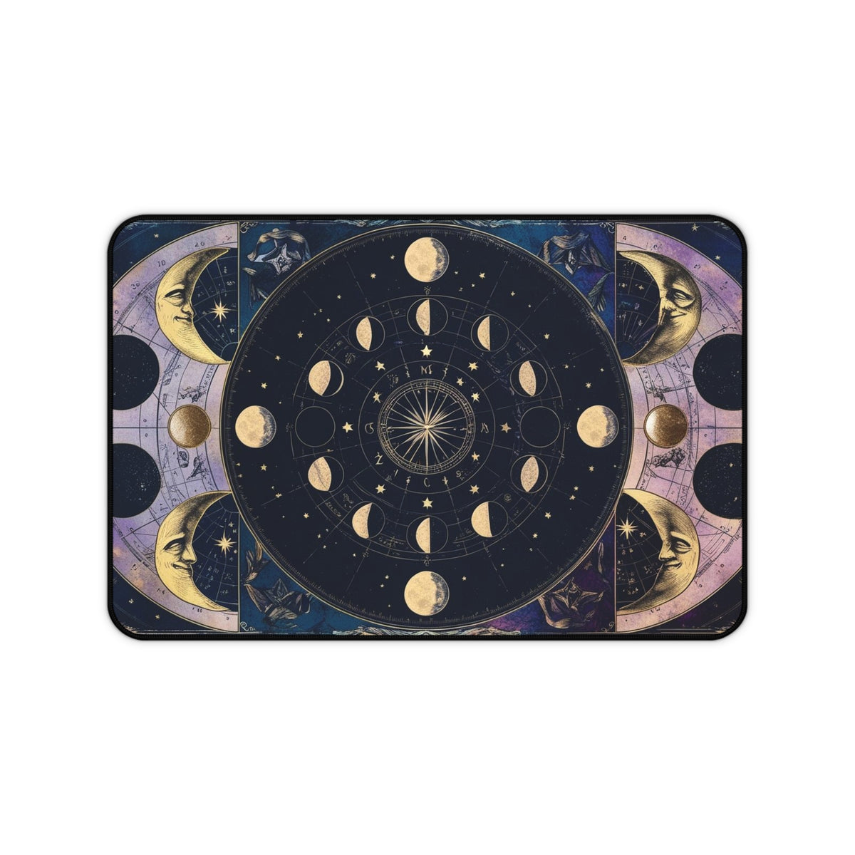 Celestial Desk Mat - Lunar Phases Design for Astrology Lovers | Perfect for Home Office Decor