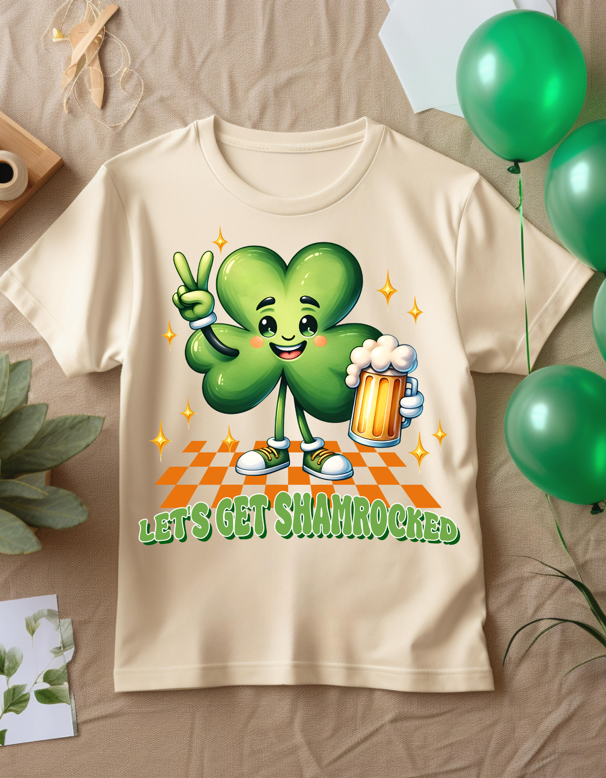 St. Patrick's Day T-Shirt, Let's Get Shamrocked Funny Tee, Unisex Irish Humor Shirt, Holiday Party Wear, Gift for Festivities