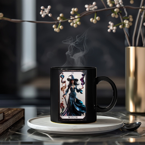 Enchanting Witch Ceramic Mug - Perfect for Coffee Lovers, The Witch Tarot Card Mug