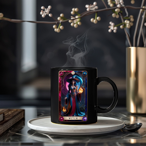 Witch-Themed Ceramic Mug - Enchanting Coffee Cup for Magic Lovers, The Witch Tarot Card Coffee Mug