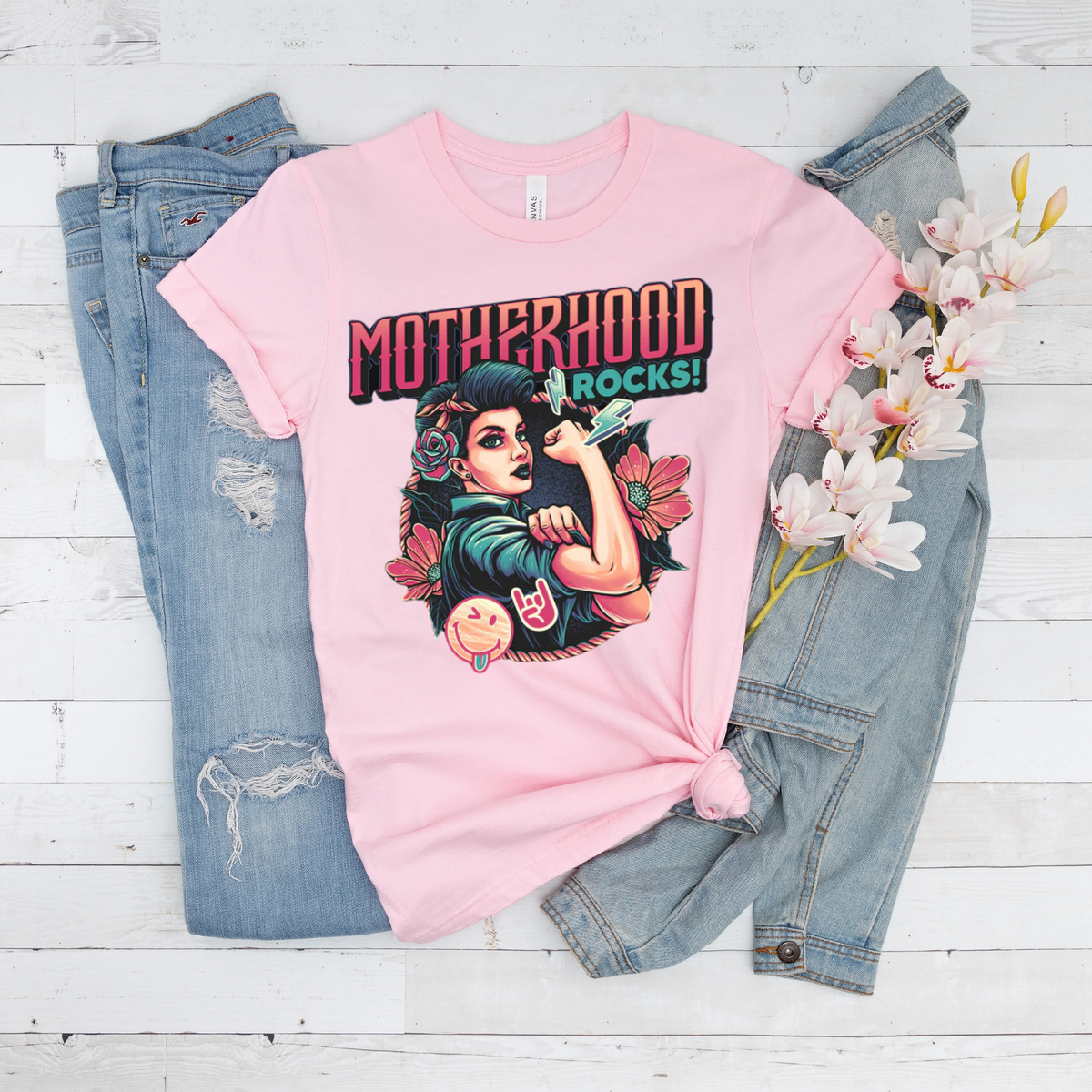 Motherhood Rocks! Unisex Garment-Dyed T-Shirt | Empowering Mom Tee, Gift for Moms, Mother's Day Shirt, Casual Family Wear, [...]