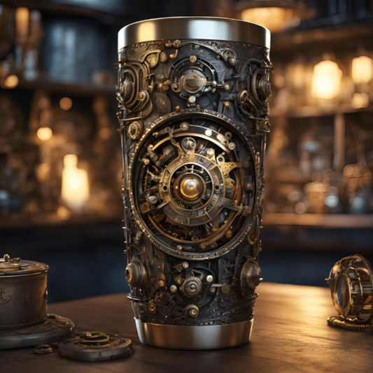 Vintage Steampunk 20oz Tumbler - Perfect for Coffee Lovers and Adventurers, Elegant Steampunk Tumbler