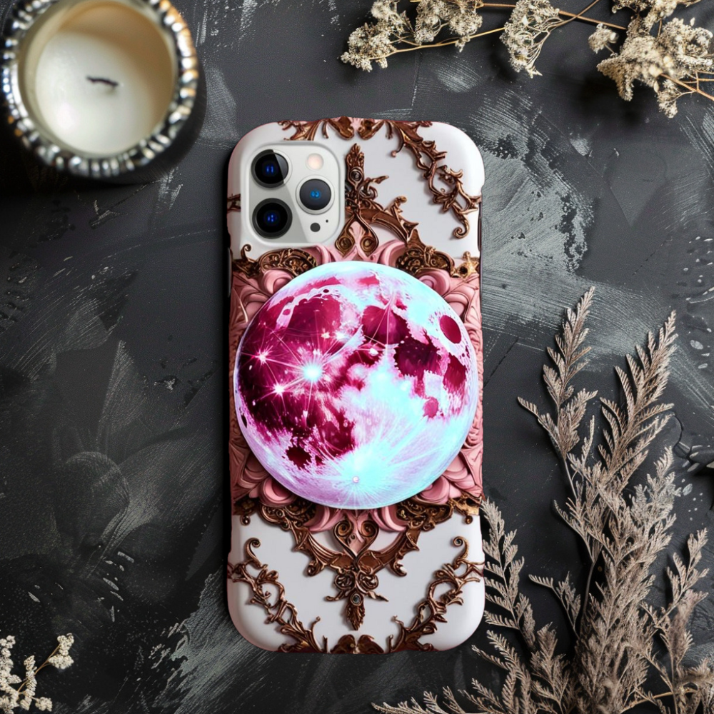 Celestial Moon Phone Case - Tough Cases for Cosmic Lovers, Elegant Celestial Moon Phone Case for iPhone, Samsung, and Google Pixel
