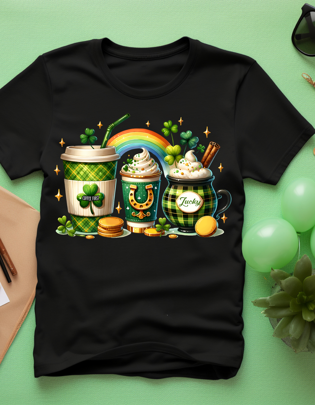 St. Patrick's Day T-Shirt, Unisex Softstyle Tee for Celebrations, Lucky Irish Theme, Shamrock Apparel, Spring Festival Wear