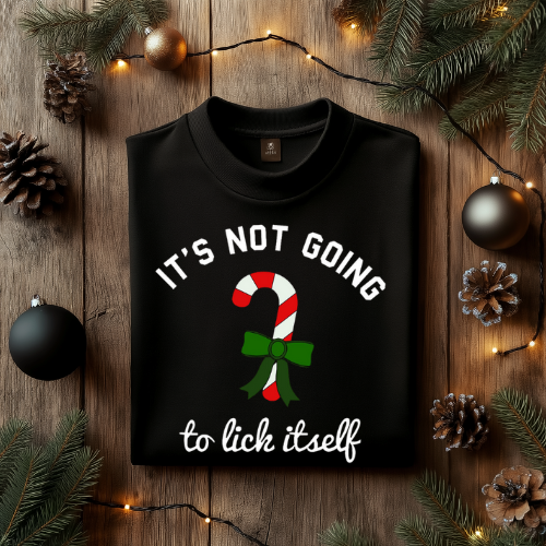 Funny Holiday T-Shirt, Christmas Humor Tee, Unisex Graphic Shirt, Gift for Him/Her, Festive Apparel, Candy Cane Design