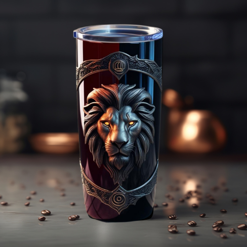 Majestic Lion Tumbler 20oz | Perfect for Gifts and Daily Use, Leo Astrology Tumbler
