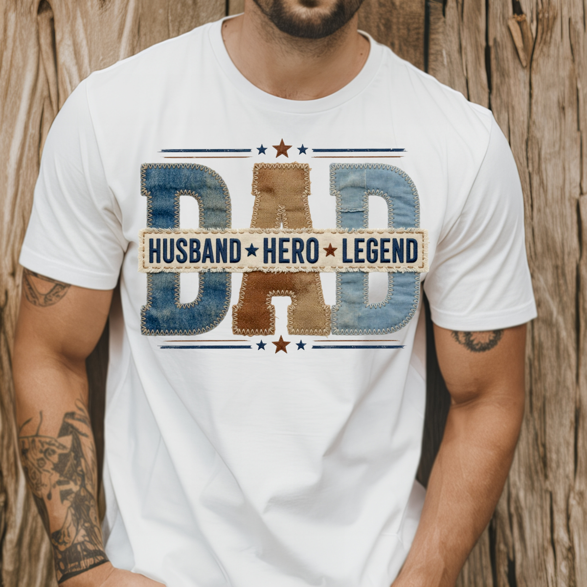 Dad — Husband • Hero • Legend Vintage Graphic T-Shirt