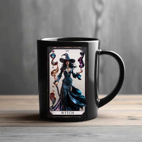 Enchanting Witch Ceramic Mug - Perfect for Coffee Lovers, The Witch Tarot Card Mug