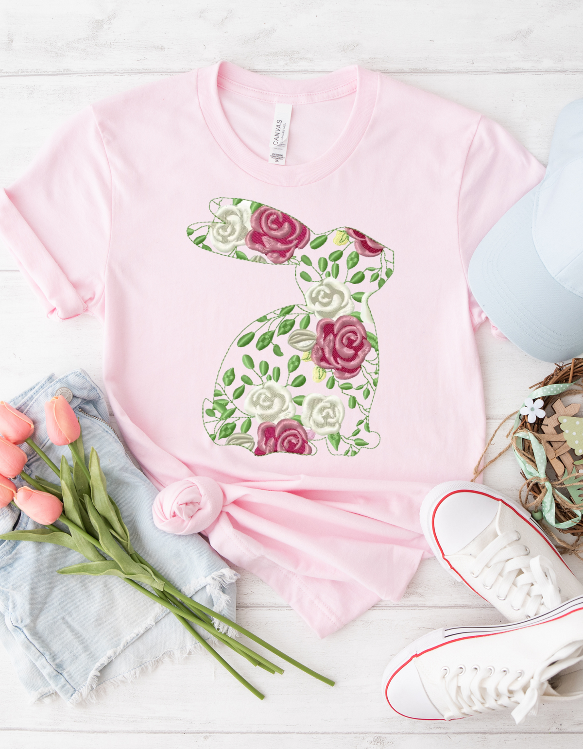 Floral Rabbit T-Shirt | Unisex Garment-Dyed Tee | Spring Fashion, Easter Gift, Floral Lover Shirt, Cute Animal Apparel, [...]
