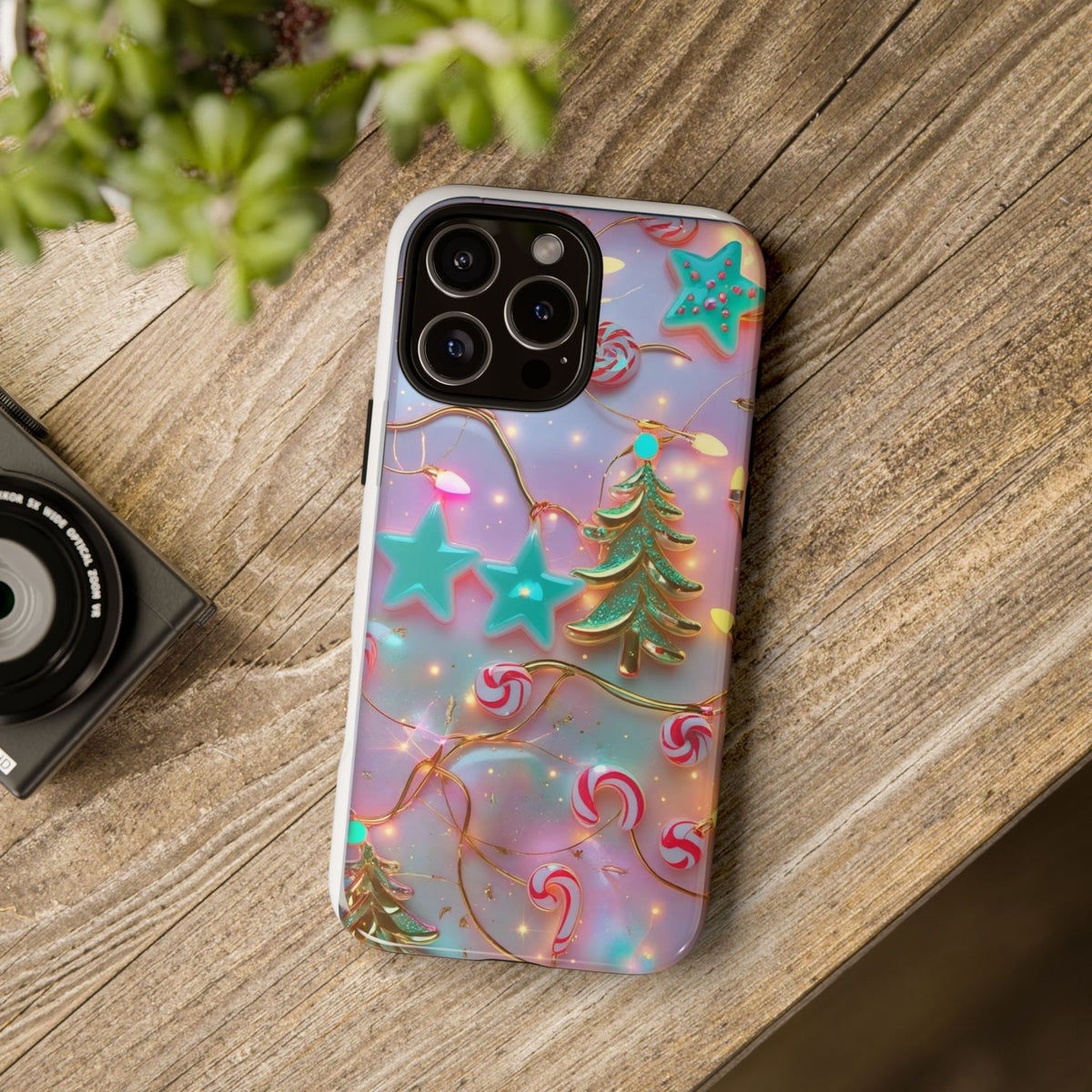 Christmas-Themed Phone Case, Holiday Decor, Festive Accessories, Gift for Her, Winter Wonderland, Tough Cases