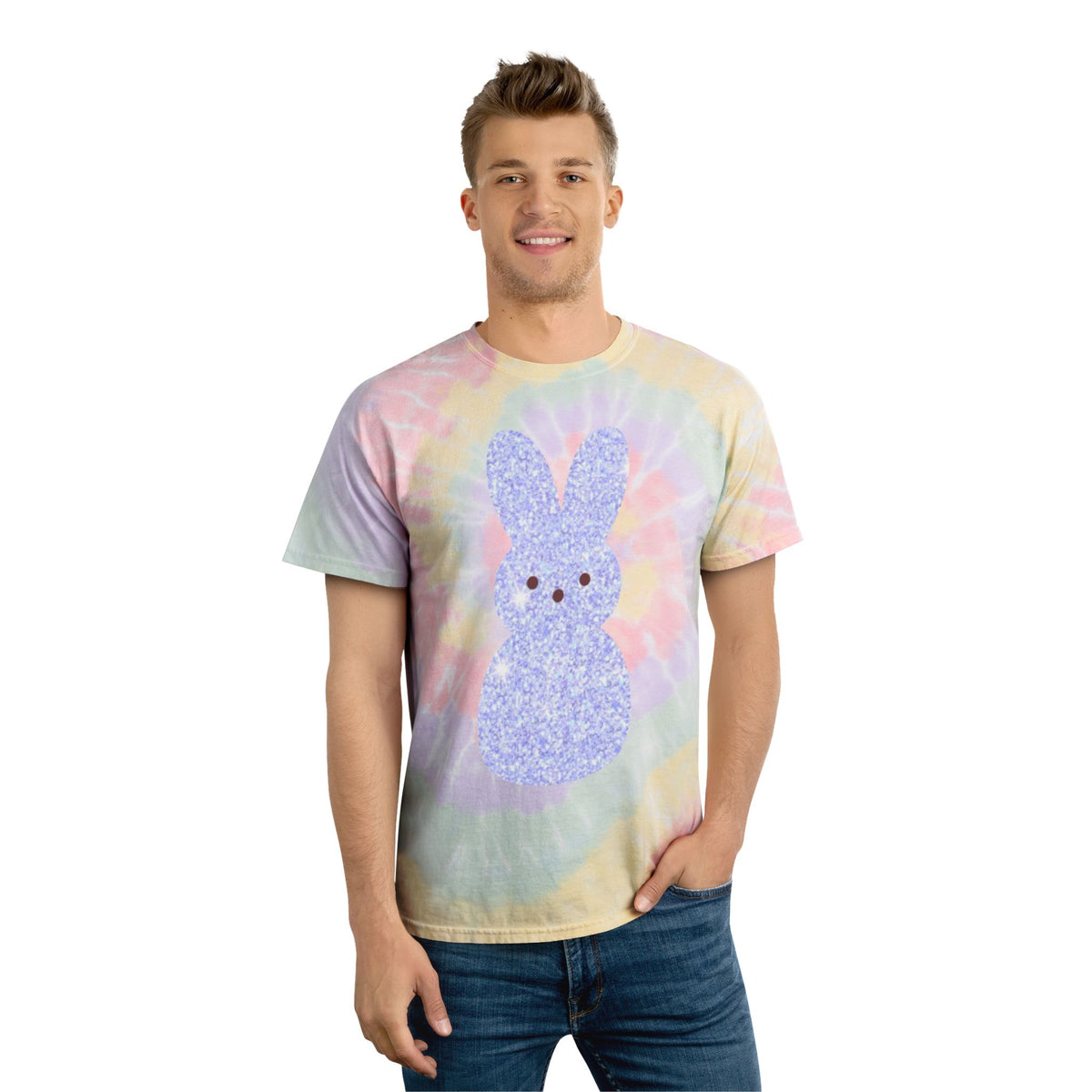 Easter Bunny Tie-Dye Tee | Pastel Spiral Shirt, Spring Fashion, Easter Gift, Festival Outfit, Trendy Tee