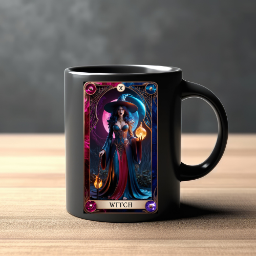 Witch-Themed Ceramic Mug - Enchanting Coffee Cup for Magic Lovers, The Witch Tarot Card Coffee Mug