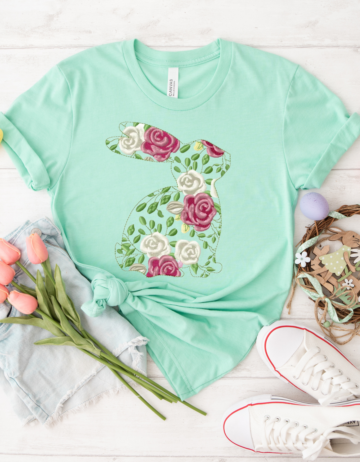 Floral Rabbit T-Shirt | Unisex Garment-Dyed Tee | Spring Fashion, Easter Gift, Floral Lover Shirt, Cute Animal Apparel, [...]
