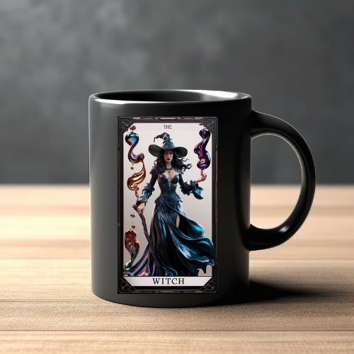Enchanting Witch Ceramic Mug - Perfect for Coffee Lovers, The Witch Tarot Card Mug