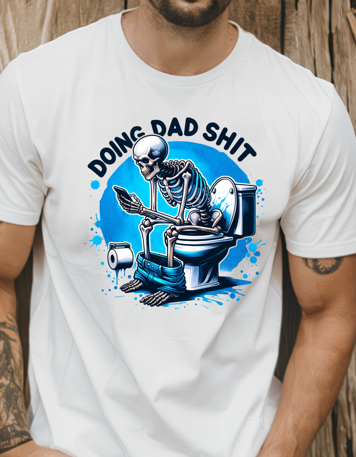 Funny Skeleton Dad Humor T-Shirt, Unisex Dad Tee, Gift for New Dads, Slouchy Dad Shirt, Birthday Gift for Fathers