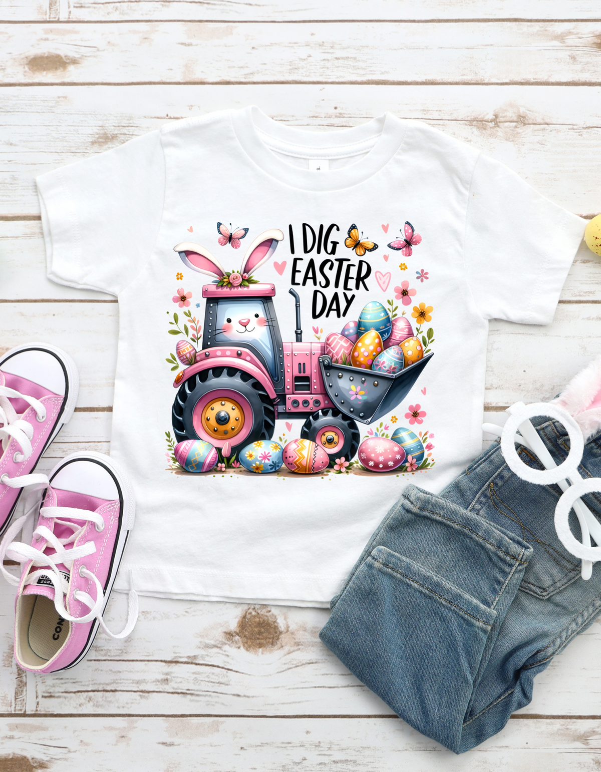 Easter Themed Toddler Tee, I Dig Easter Day Shirt, Kids Easter Outfit, Spring Celebration Top, Toddler Gift for Easter