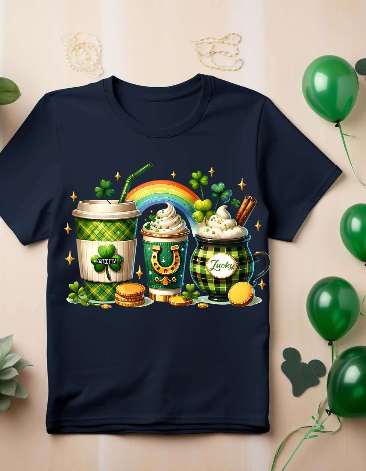 St. Patrick's Day T-Shirt, Unisex Softstyle Tee for Celebrations, Lucky Irish Theme, Shamrock Apparel, Spring Festival Wear