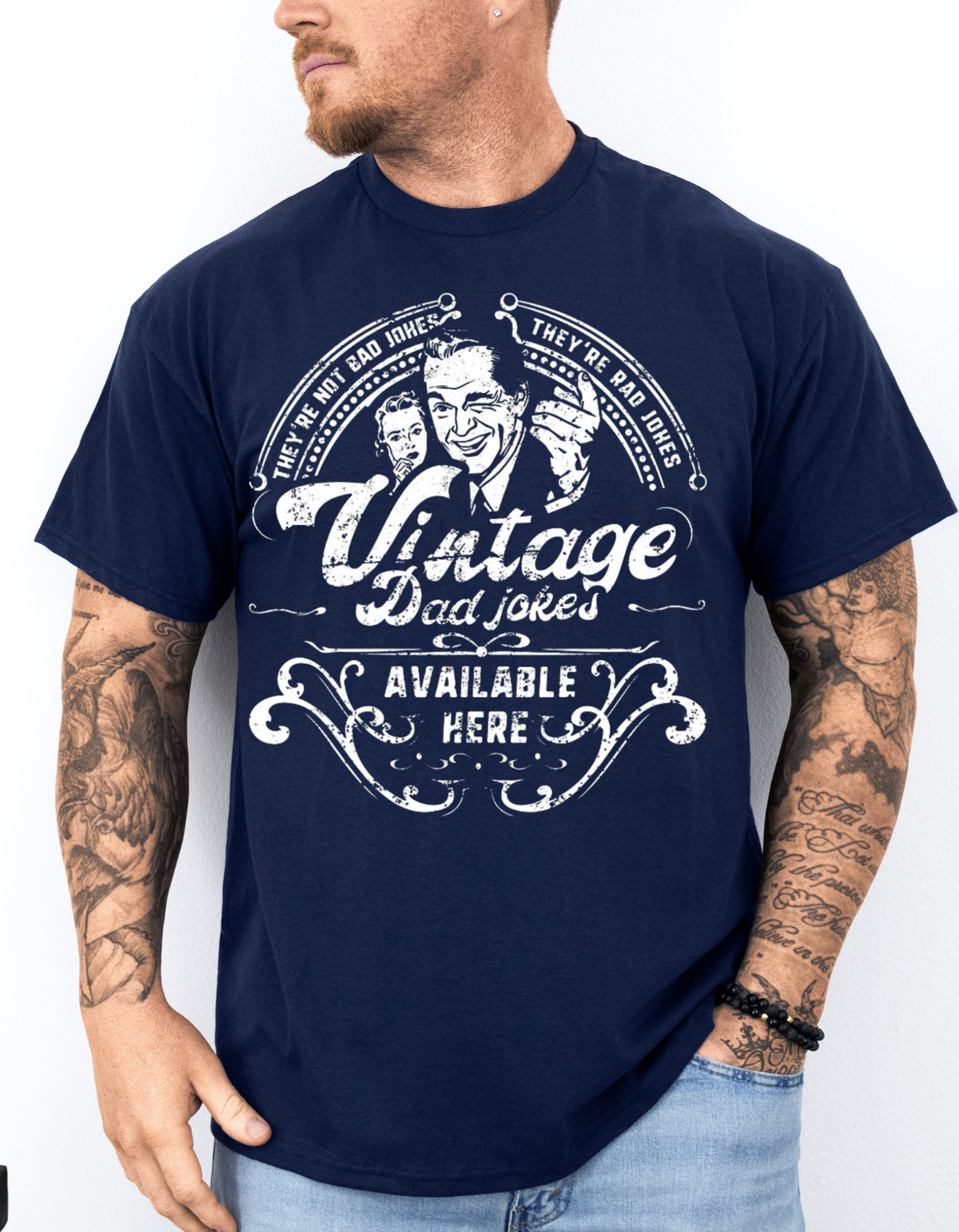 Vintage Dad Jokes Unisex Softstyle T-Shirt, Funny Graphic Tee, Father's Day Gift, Humor Shirt, Dad Gift