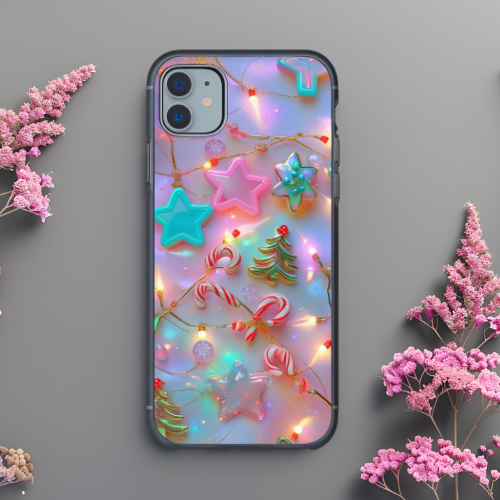 Festive Phone Case - Cute Holiday Decor, Christmas Gift, Colorful Design, Winter Accessory, Phone Protection