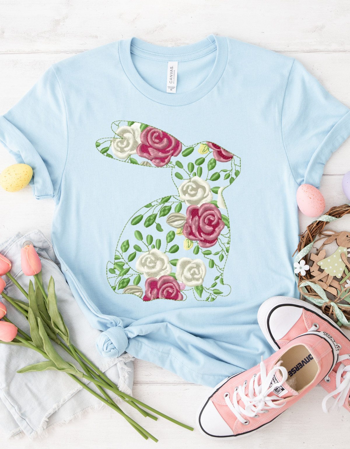 Floral Rabbit T-Shirt | Unisex Garment-Dyed Tee | Spring Fashion, Easter Gift, Floral Lover Shirt, Cute Animal Apparel, [...]