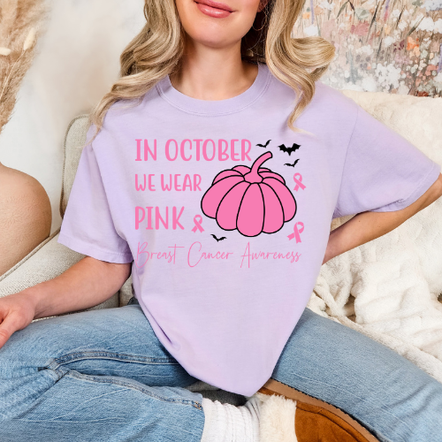 Breast Cancer Awareness T-Shirt - In October We Wear Pink