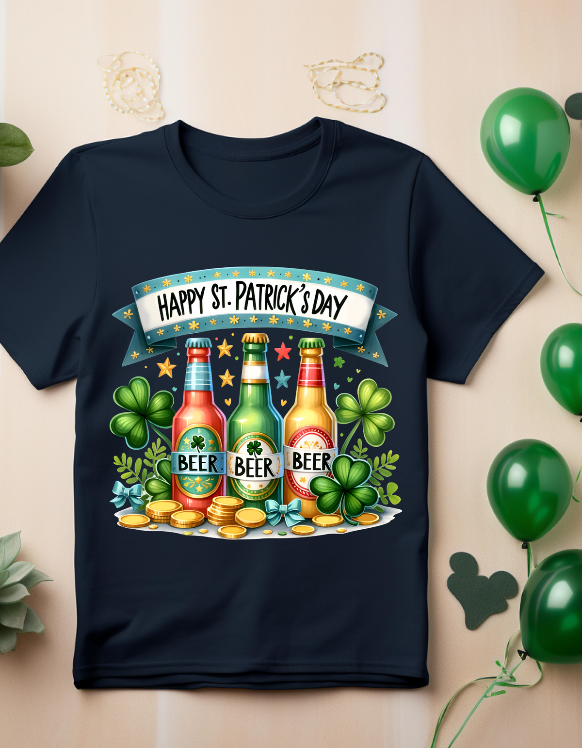 St. Patrick's Day T-Shirt, Unisex Softstyle Tee, Perfect for Celebrations, Party Wear, Beer Lovers, Holiday Gift
