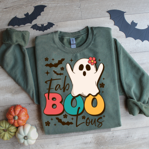 Fab BOO-lous Ghost Sweatshirt for Halloween