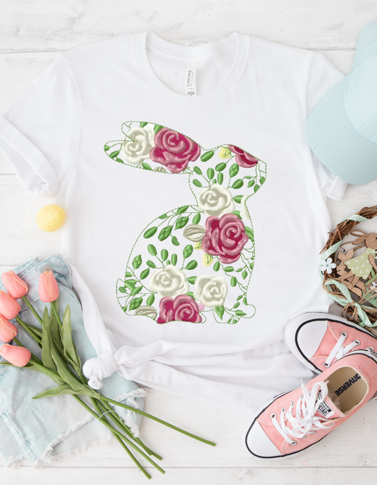 Floral Rabbit T-Shirt | Unisex Garment-Dyed Tee | Spring Fashion, Easter Gift, Floral Lover Shirt, Cute Animal Apparel, [...]