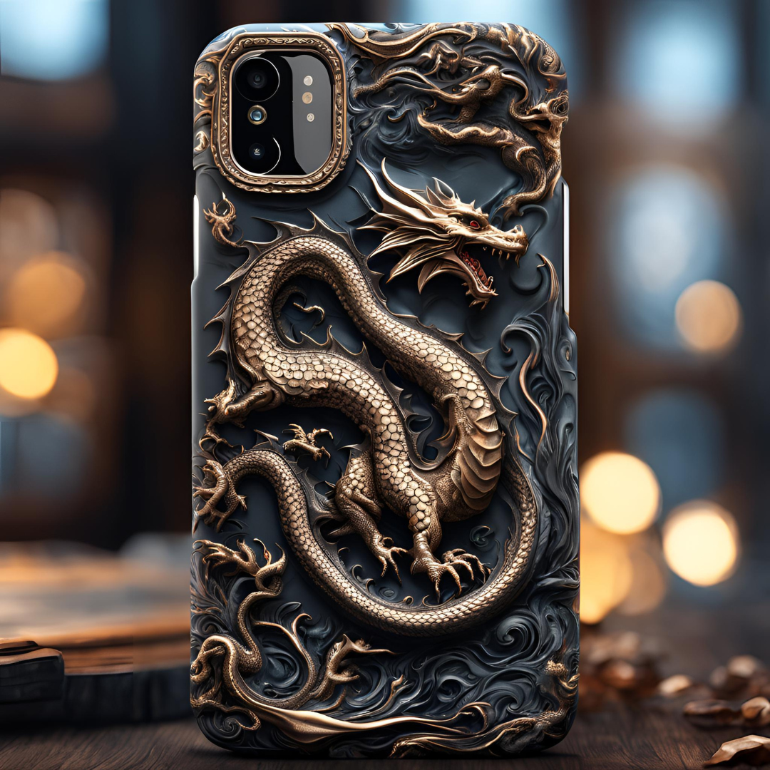 Dragon Design Tough Phone Case | Durable Protector for Bold Personality, 3D Dragon Phone Case for iPhone, Samsung, and Google Pixel