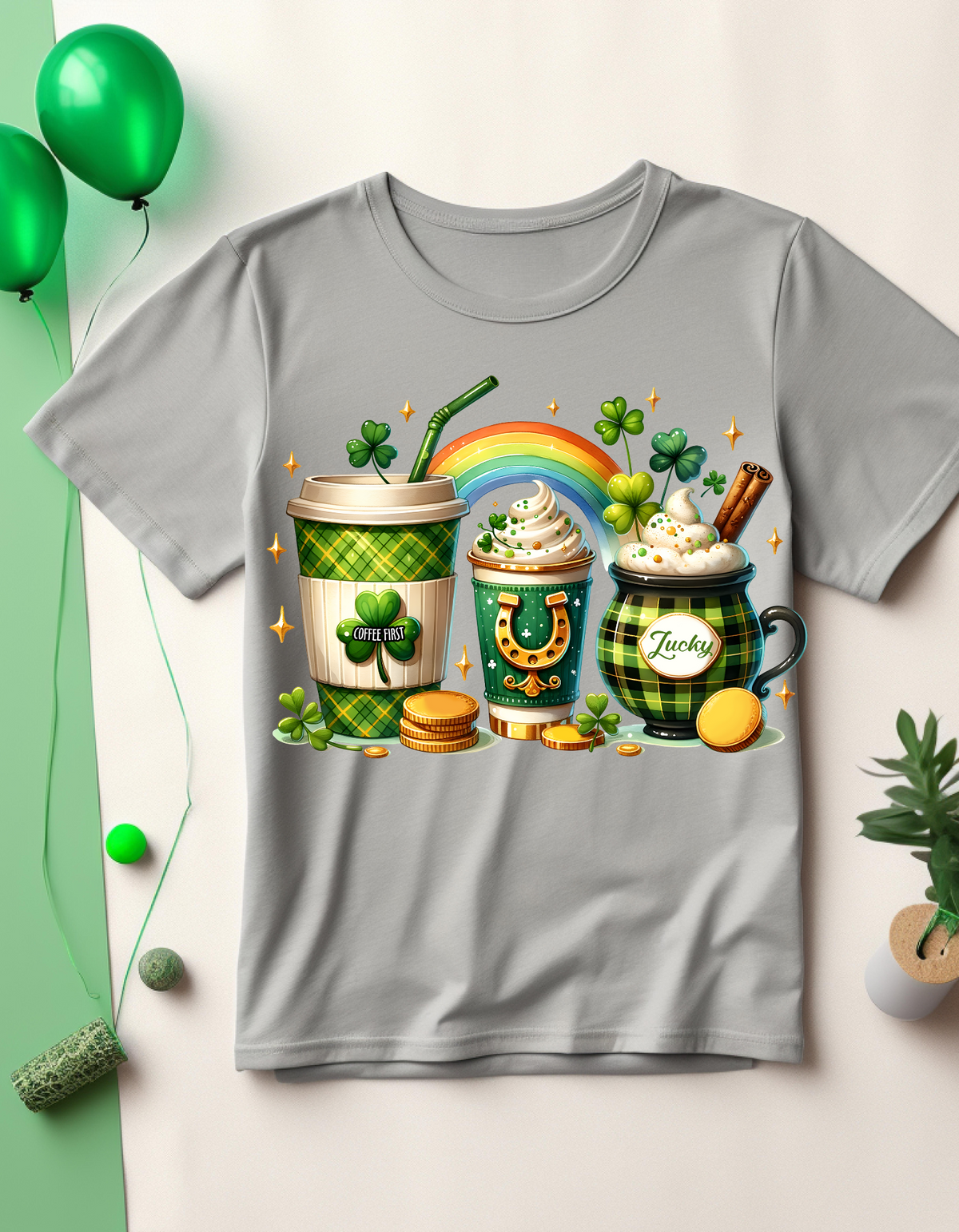 St. Patrick's Day T-Shirt, Unisex Softstyle Tee for Celebrations, Lucky Irish Theme, Shamrock Apparel, Spring Festival Wear