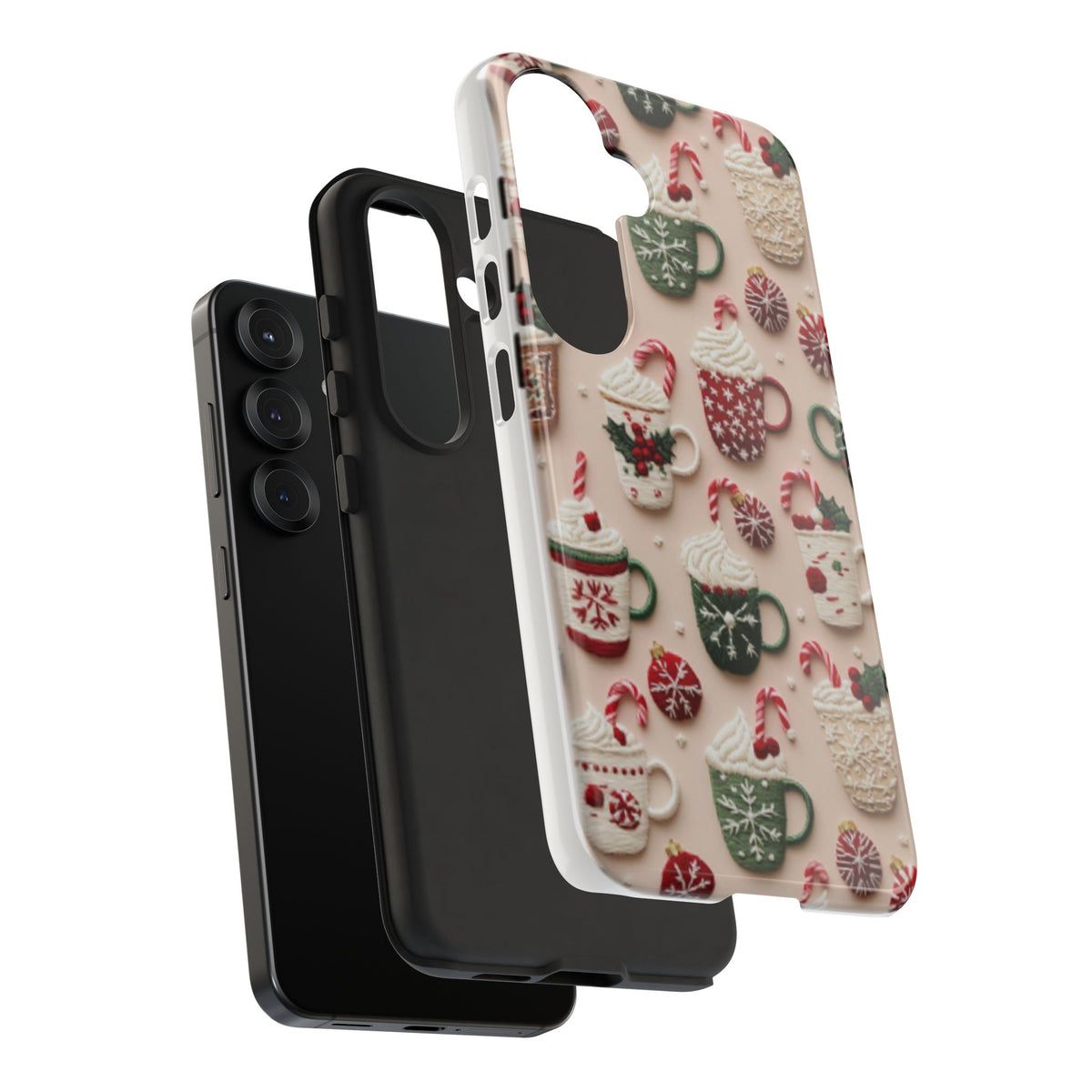 Cute Holiday Phone Case with Hot Cocoa Design, Festive Phone Cover, Gift for Coffee Lovers, Holiday Spirit Case, Cute Kawaii Style