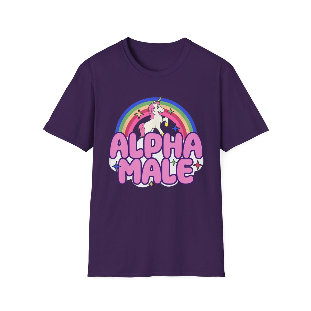 Whimsical Unicorn T-Shirt - Fun Gift for Birthdays, Proud Alpha Male Shirt, Casual Wear, Family Gatherings, Unique Holiday Apparel