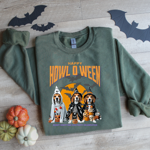 Ghost Dog Sweatshirt, Halloween Sweatshirt,Halloween Sweater,Happy Halloween, Retro Spooky Season, Ghost Sweatshirt,Halloween Dog Shirt