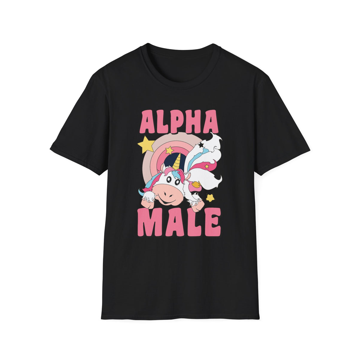 Alpha Male Unicorn T-Shirt, Fun Graphic Tee, Gift for Dad, Birthday Shirt, Quirky Casual Wear