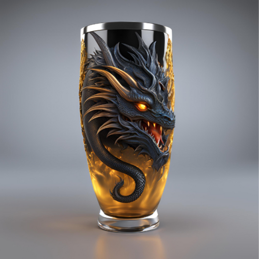 Fire-Breathing Dragon 20oz Tumbler - Perfect Gift for Fantasy Lovers