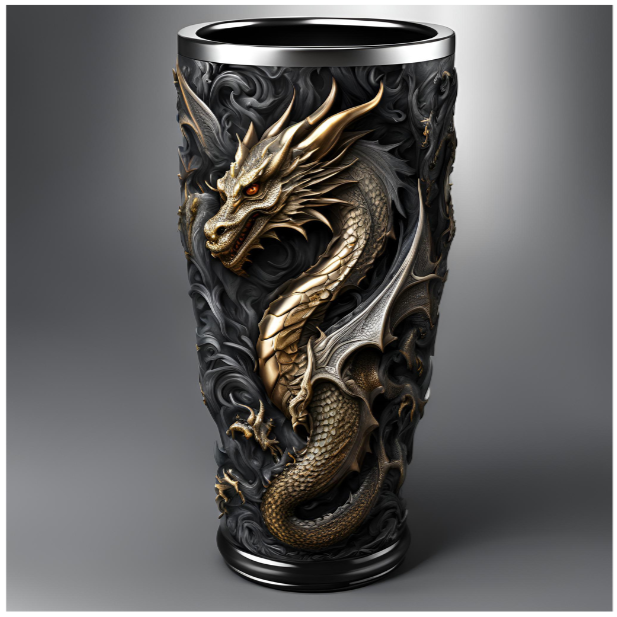 Majestic Dragon Design 20oz Tumbler - Perfect for Dragon Lovers