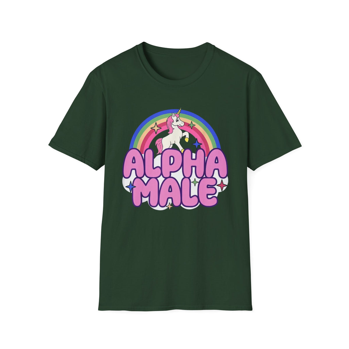 Whimsical Unicorn T-Shirt - Fun Gift for Birthdays, Proud Alpha Male Shirt, Casual Wear, Family Gatherings, Unique Holiday Apparel